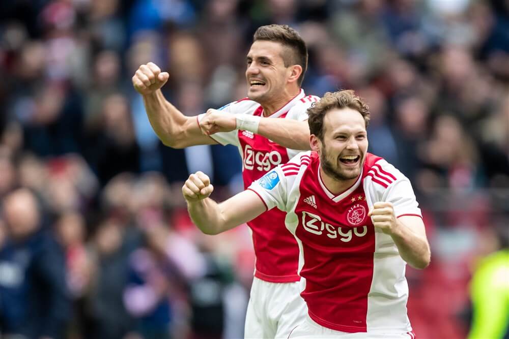 Dusan Tadic komend seizoen aanvoerder van Ajax, Daley Blind reserve-captain; image source: Pro Shots