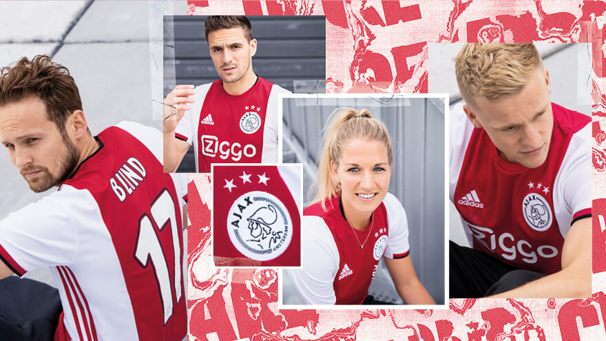 Ajax presenteert nieuw thuistenue voor volgend seizoen; image source: Ajax.nl