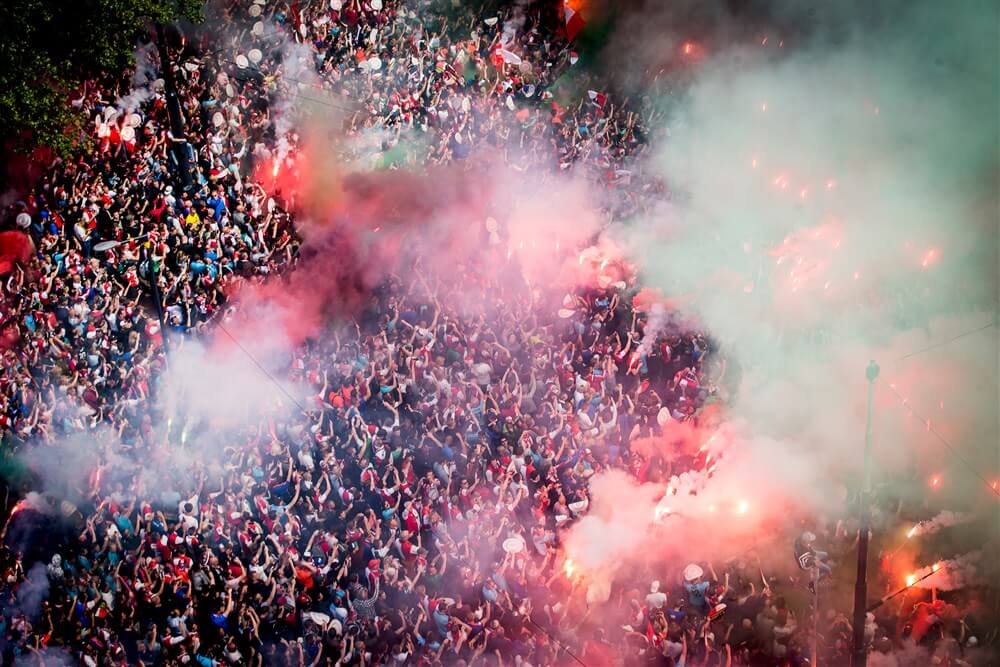 "Feyenoord dag na behalen van landstitel gehuldigd op Coolsingel"; image source: Pro Shots