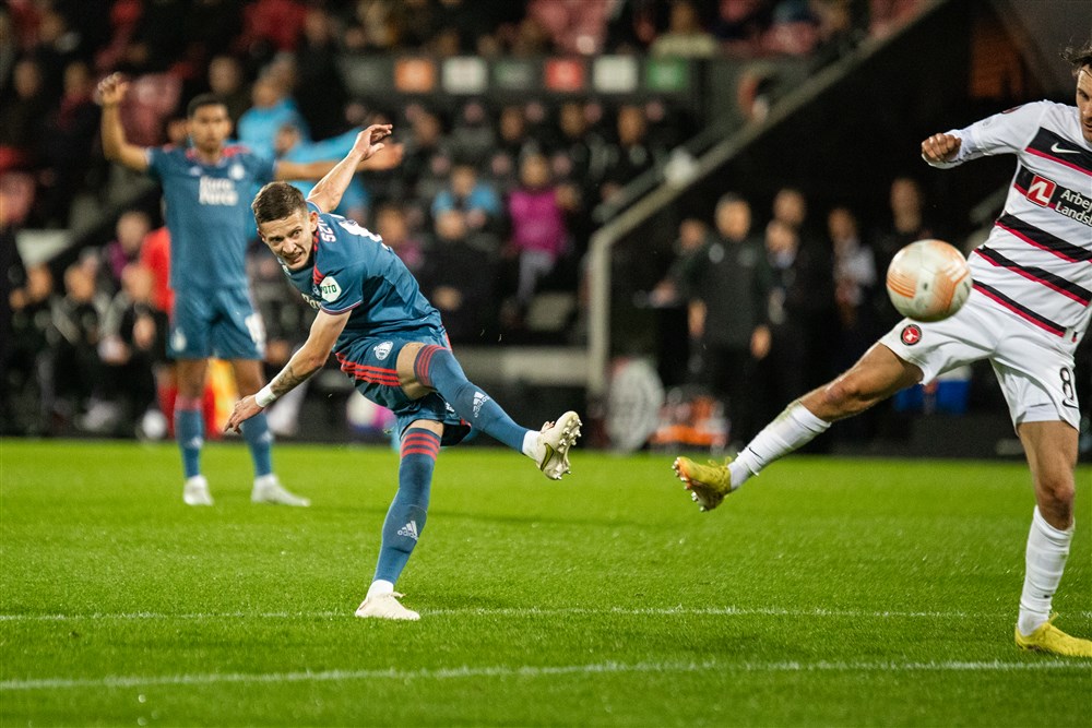 Feyenoord geeft voorsprong uit handen in Denemarken; image source: Pro Shots