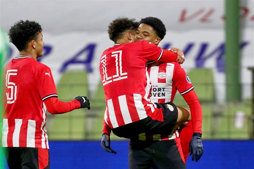 Jong PSV mede dankzij heerlijke goal van Nigel Thomas te sterk voor FC Dordrecht; image source: Pro Shots